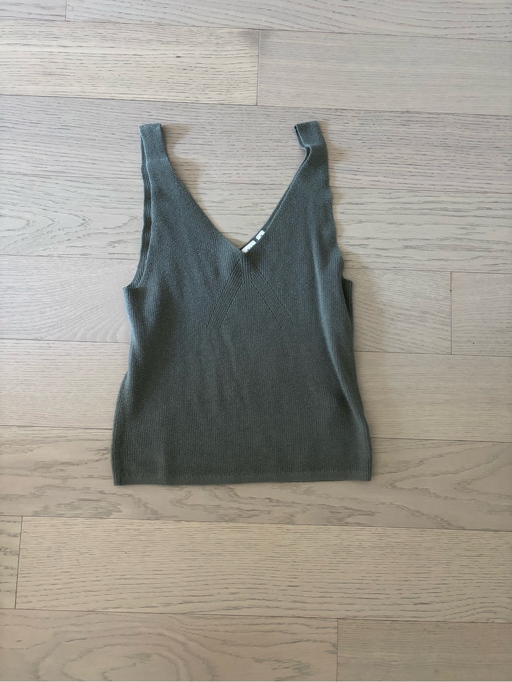 GAP Olive Green V-Neck Knit Tank Top